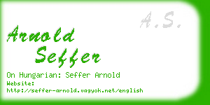 arnold seffer business card